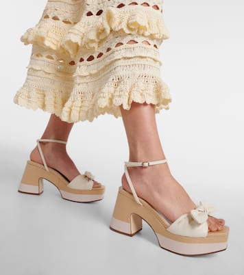 Sandales Ricia en cuir et raphia | Jimmy Choo