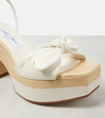 Sandales Ricia en cuir et raphia | Jimmy Choo