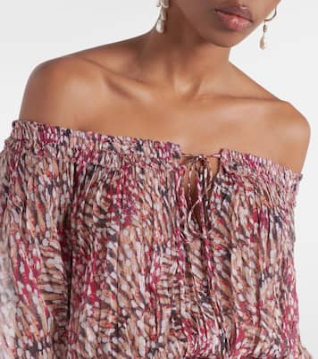 Bedrucktes Off-Shoulder-Maxikleid Volga | Marant Etoile