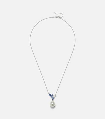 Collana Romance in oro bianco 18kt con zaffiri, diamanti e perla | Bucherer Fine Jewellery