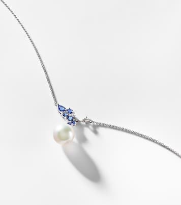 Collana Romance in oro bianco 18kt con zaffiri, diamanti e perla | Bucherer Fine Jewellery