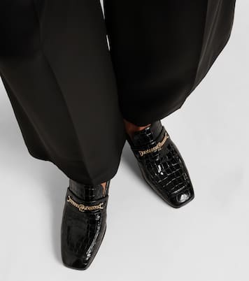 MJ Moc croc-effect leather loafers | Christian Louboutin