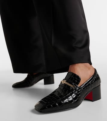 MJ Moc croc-effect leather loafers | Christian Louboutin