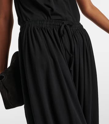 Gathered cropped jersey tapered pants | Toteme