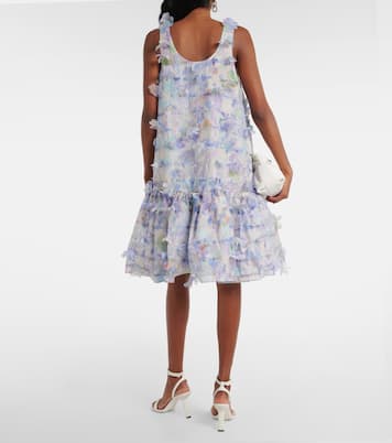 Floral-appliqué minidress | Susan Fang