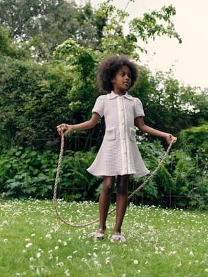 Vestido de punto gofrado | Self-Portrait Kids
