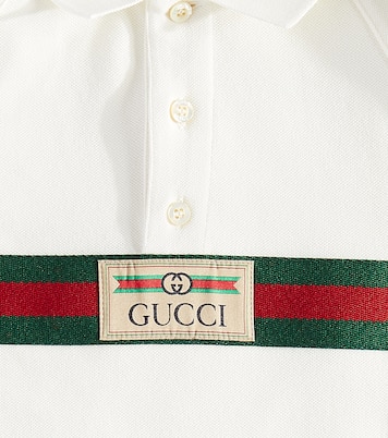 Polo in piqué di misto cotone | Gucci Kids