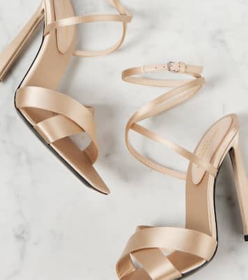 Corinne 110 satin crêpe sandals | Saint Laurent
