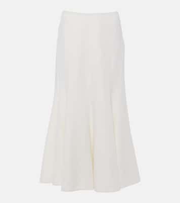 Jupe midi Amy en lin, laine et soie | Gabriela Hearst