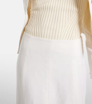 Jupe midi Amy en lin, laine et soie | Gabriela Hearst