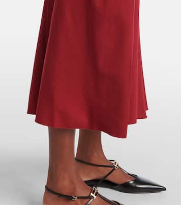 Gathered wool-blend midi dress | Victoria Beckham