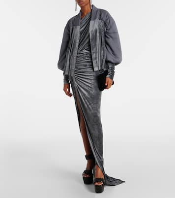 Jacke Duvetessa aus Jersey und Samt | Rick Owens