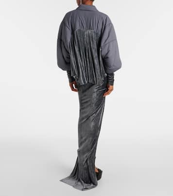 Jacke Duvetessa aus Jersey und Samt | Rick Owens
