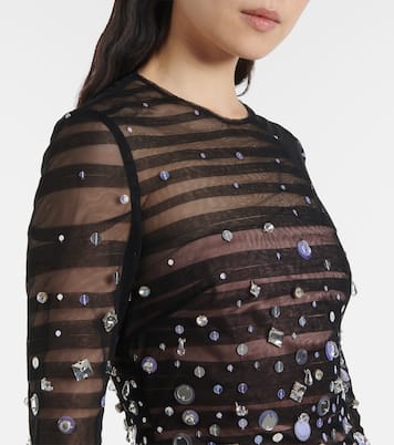 Defne sequined pleated tulle gown | Safiyaa