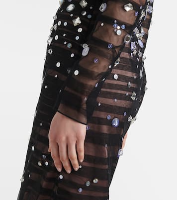 Defne sequined pleated tulle gown | Safiyaa