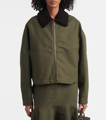 Chaqueta de sarga de algodón con borrego | Loewe