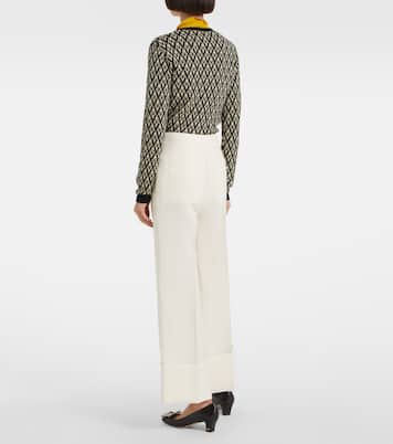 Pantaloni a gamba larga in Crepe Couture | Valentino