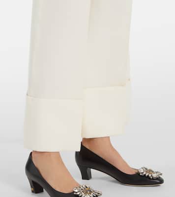 Pantaloni a gamba larga in Crepe Couture | Valentino