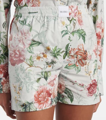 Floral cotton poplin shorts | The Attico