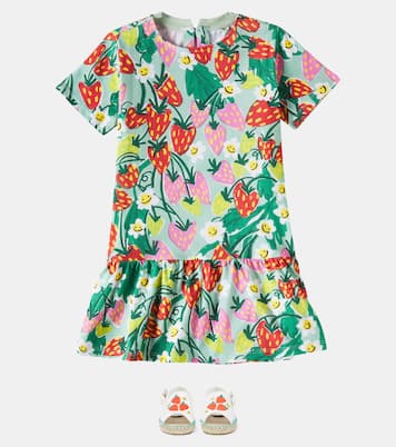 Abito in jersey di cotone con stampa | Stella McCartney Kids