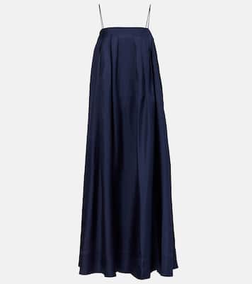Abito lungo Heather in twill di seta | Asceno
