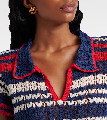 Top cropped in crochet di cotone | Anna Kosturova
