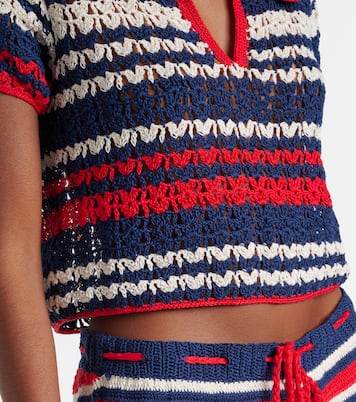 Top cropped in crochet di cotone | Anna Kosturova