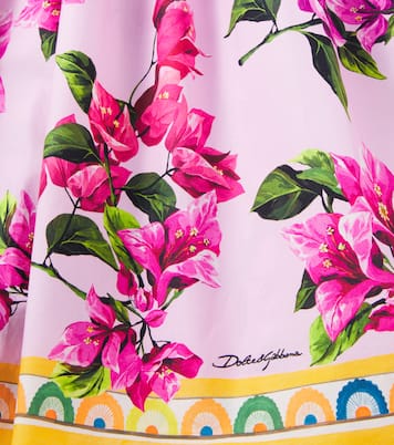 Robe Taormina en coton à fleurs | Dolce&Gabbana Kids