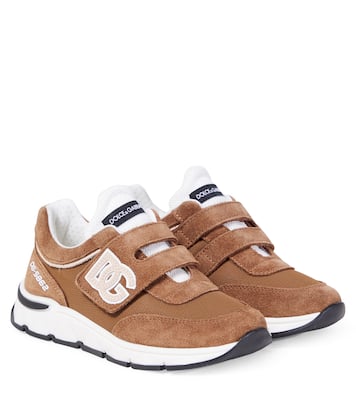 DG Running suede and mesh sneakers | Dolce&Gabbana Kids