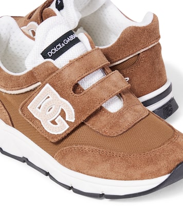 DG Running suede and mesh sneakers | Dolce&Gabbana Kids