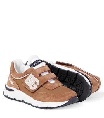 DG Running suede and mesh sneakers | Dolce&Gabbana Kids