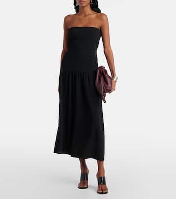 Knitted high-rise midi skirt | Vince