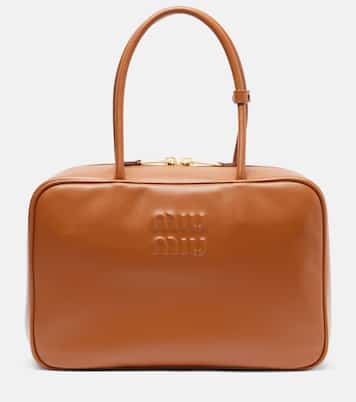 Beau leather tote bag | Miu Miu