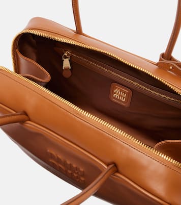 Beau leather tote bag | Miu Miu