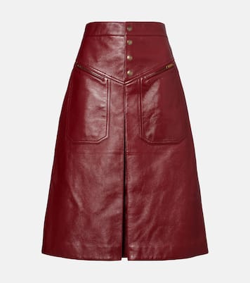 Midirock aus Leder | Chloé