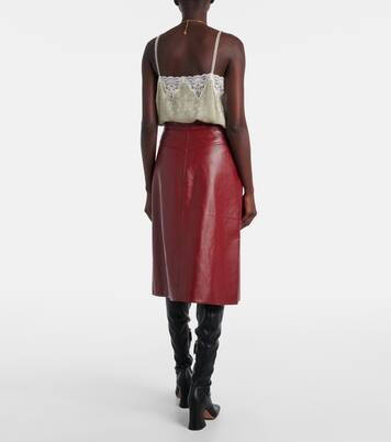 Midirock aus Leder | Chloé