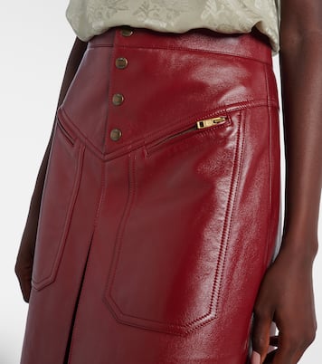 Midirock aus Leder | Chloé