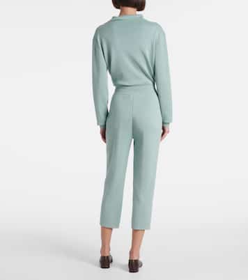 Pantalones tapered cropped Siena de seda y algodón | Loro Piana