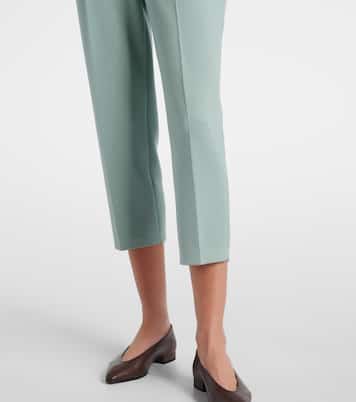 Pantalones tapered cropped Siena de seda y algodón | Loro Piana