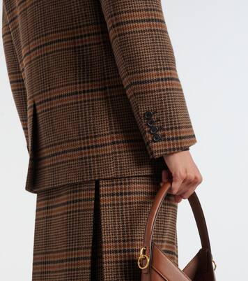 Blazer en laine à carreaux | Saint Laurent