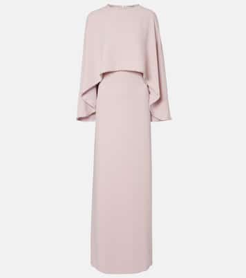 Crystal-embellished caped gown | Costarellos