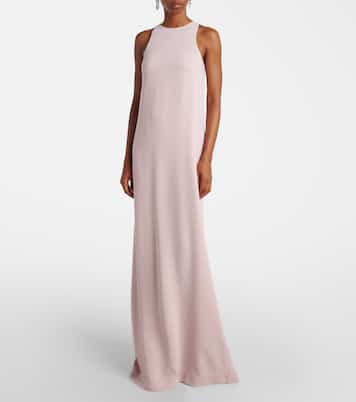 Crystal-embellished caped gown | Costarellos