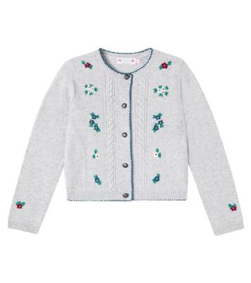 Cardigan Jamina en laine à fleurs | Bonpoint