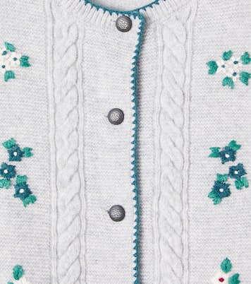 Cardigan Jamina en laine à fleurs | Bonpoint