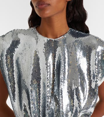 Gathered sequined midi dress | David Koma