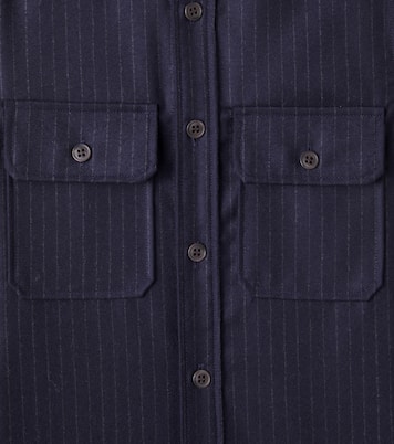 Gustave pinstripe wool overshirt  | Bonpoint