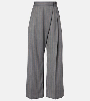 Pinstripe wide-leg pants | Ganni