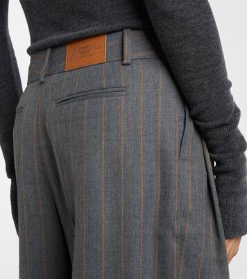Pinstripe wide-leg pants | Ganni