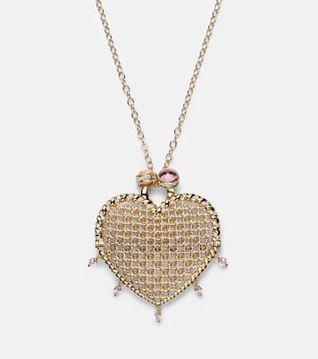 Collana Minaudière Maxi in oro 18kt e 9kt con diamanti e tormaline | Yvonne Léon