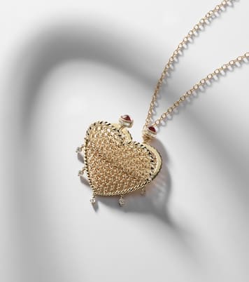 Collana Minaudière Maxi in oro 18kt e 9kt con diamanti e tormaline | Yvonne Léon